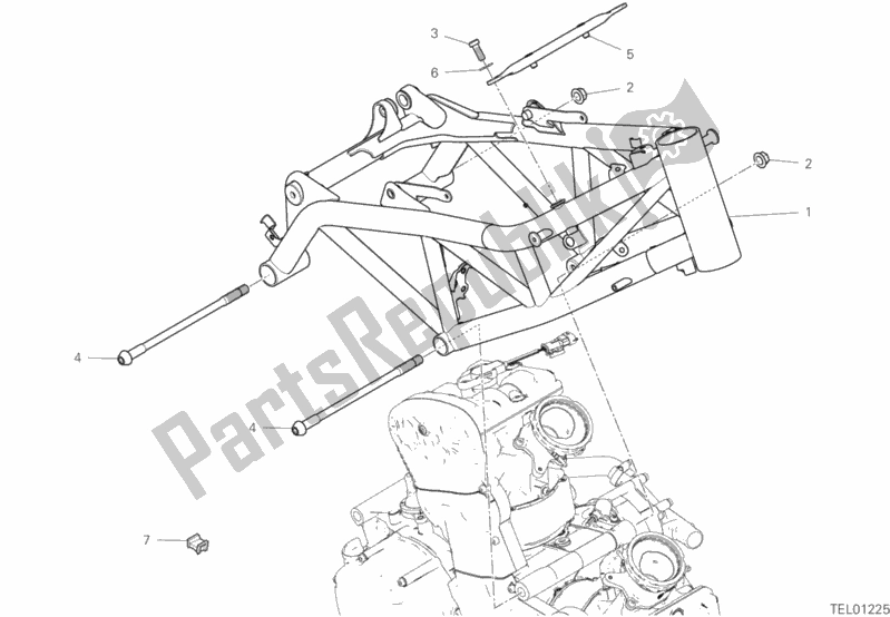 Toutes les pièces pour le Cadre du Ducati Hypermotard 950 USA 2020